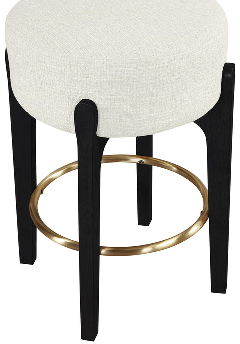Hadley Cream Fabric Upholstered Counter Stool, 2-Piece (Style 3)