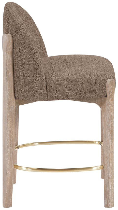 Hadley Brown Fabric Upholstered Counter Stool, 2-Piece (Style 3)
