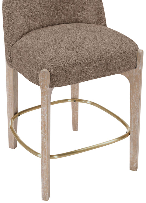 Hadley Brown Fabric Upholstered Counter Stool, 2-Piece (Style 3)