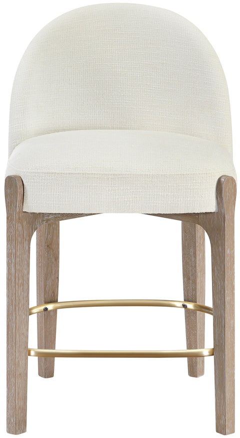 Hadley Cream Fabric Upholstered Counter Stool, 2-Piece (Style 4)