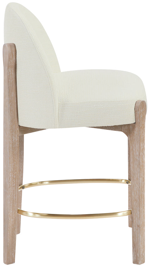 Hadley Cream Fabric Upholstered Counter Stool, 2-Piece (Style 4)