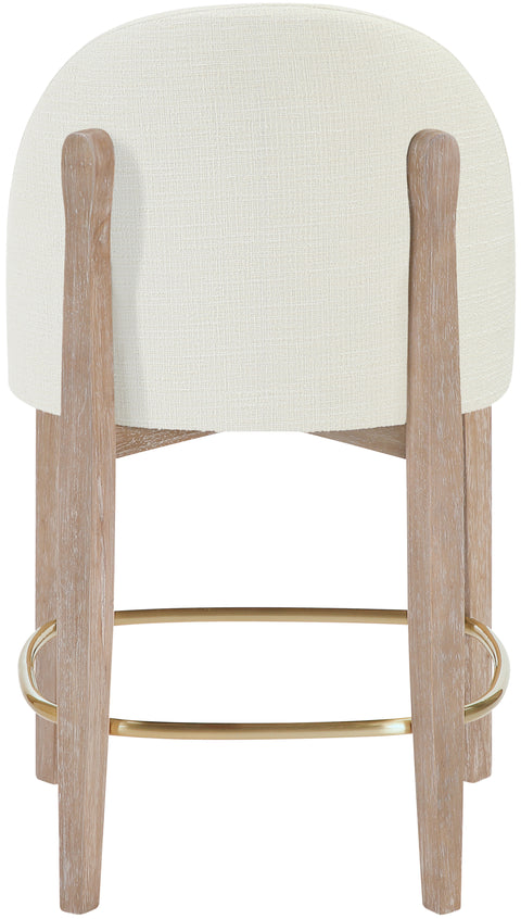 Hadley Cream Fabric Upholstered Counter Stool, 2-Piece (Style 4)
