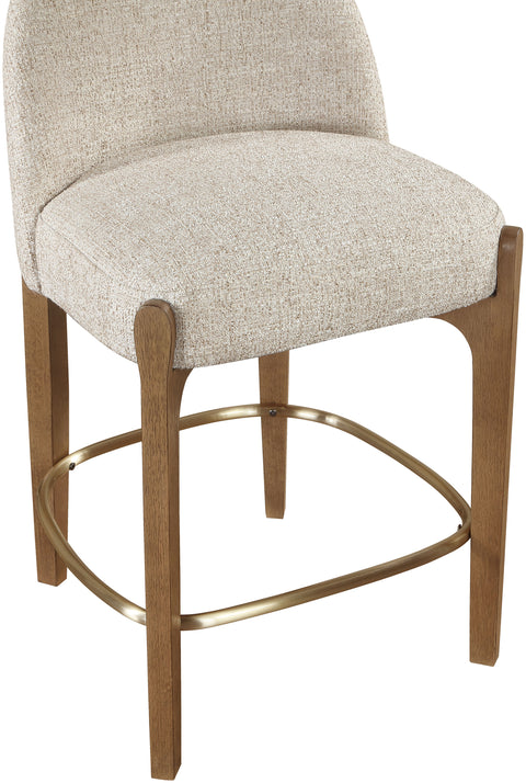 Hadley Beige Fabric Upholstered Counter Stool, 2-Piece (Style 5)