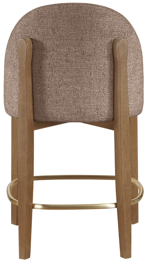 Hadley Brown Fabric Upholstered Counter Stool, 2-Piece (Style 4)