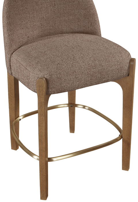 Hadley Brown Fabric Upholstered Counter Stool, 2-Piece (Style 4)
