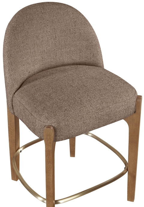 Hadley Brown Fabric Upholstered Counter Stool, 2-Piece (Style 4)
