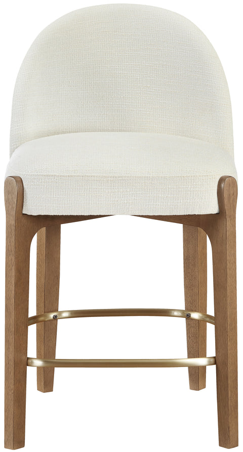 Hadley Cream Fabric Upholstered Counter Stool, 2-Piece (Style 5)