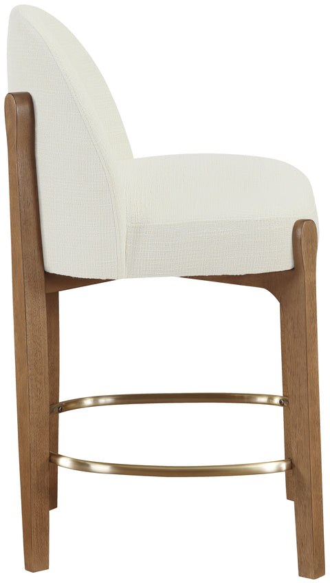 Hadley Cream Fabric Upholstered Counter Stool, 2-Piece (Style 5)