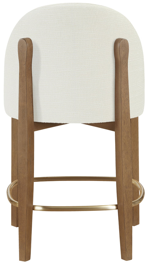 Hadley Cream Fabric Upholstered Counter Stool, 2-Piece (Style 5)