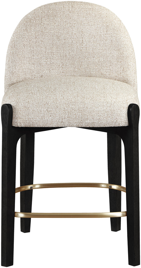 Hadley Beige Fabric Upholstered Counter Stool, 2-Piece (Style 6)