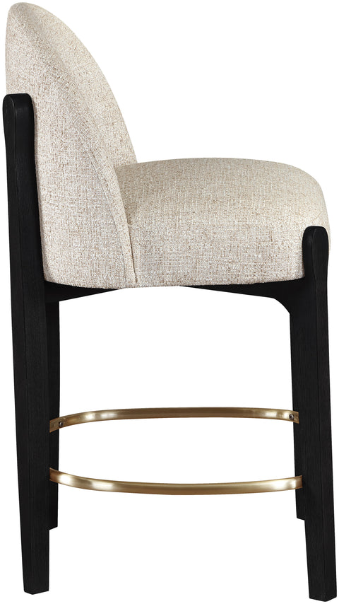 Hadley Beige Fabric Upholstered Counter Stool, 2-Piece (Style 6)