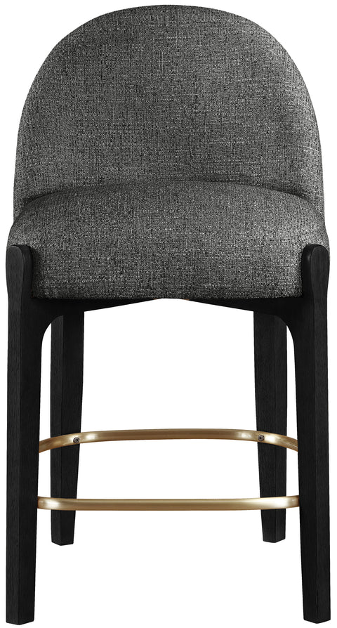 Hadley Black Fabric Upholstered Counter Stool, 2-Piece (Style 2)