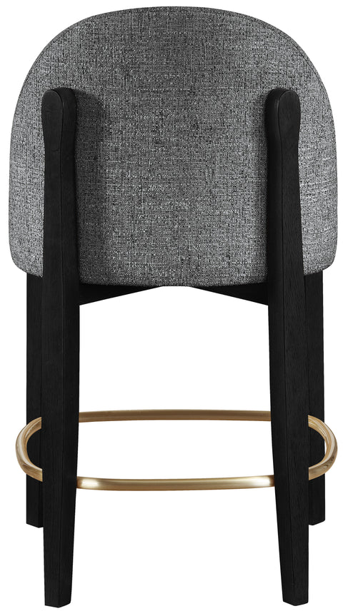 Hadley Black Fabric Upholstered Counter Stool, 2-Piece (Style 2)