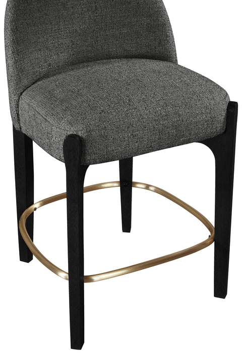 Hadley Black Fabric Upholstered Counter Stool, 2-Piece (Style 2)