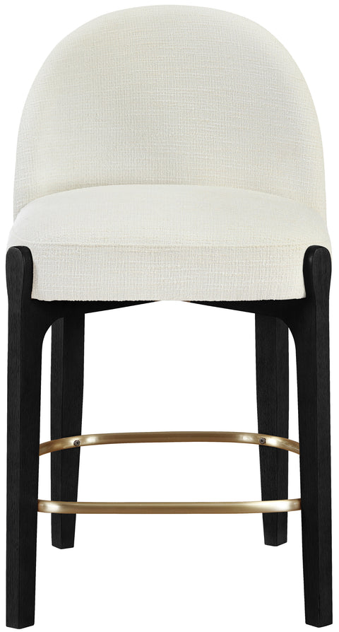 Hadley Cream Fabric Upholstered Counter Stool, 2-Piece (Style 6)
