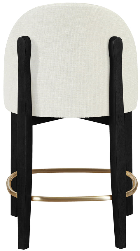 Hadley Cream Fabric Upholstered Counter Stool, 2-Piece (Style 6)
