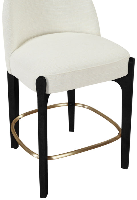Hadley Cream Fabric Upholstered Counter Stool, 2-Piece (Style 6)