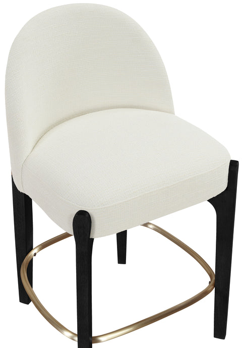 Hadley Cream Fabric Upholstered Counter Stool, 2-Piece (Style 6)