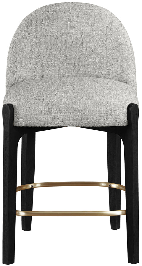 Hadley Grey Fabric Upholstered Counter Stool, 2-Piece (Style 2)