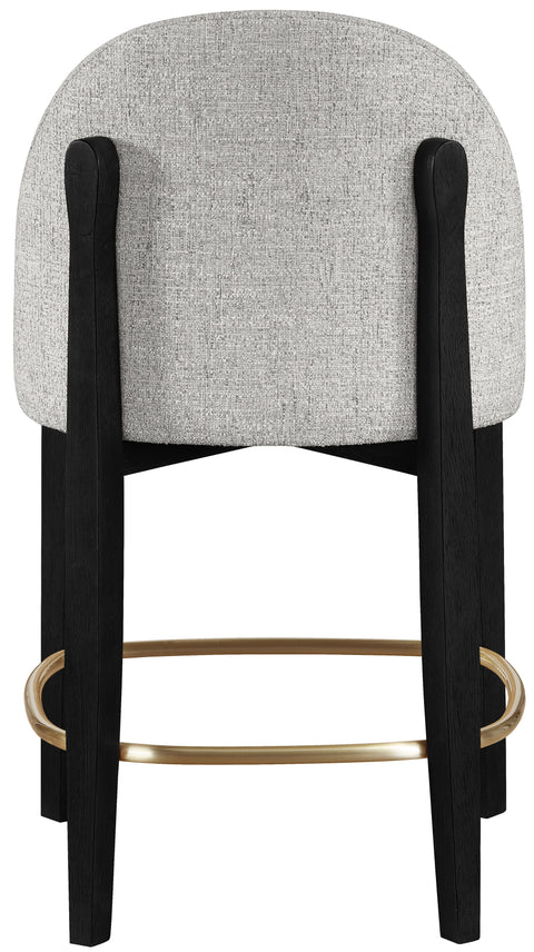 Hadley Grey Fabric Upholstered Counter Stool, 2-Piece (Style 2)