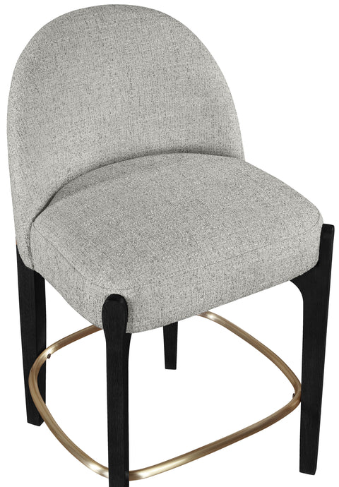 Hadley Grey Fabric Upholstered Counter Stool, 2-Piece (Style 2)