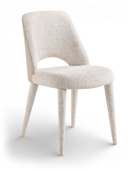 Veda Beige Fabric Upholstered Dining Chair, 2-Piece