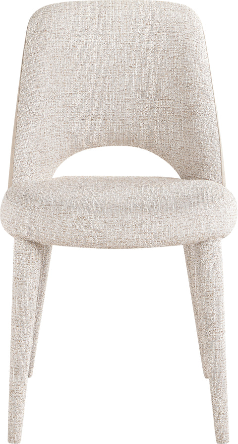 Veda Beige Fabric Upholstered Dining Chair, 2-Piece