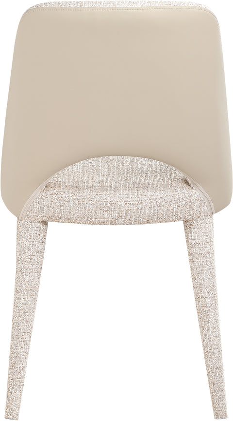 Veda Beige Fabric Upholstered Dining Chair, 2-Piece