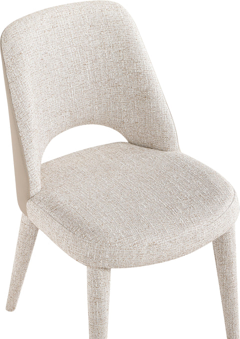 Veda Beige Fabric Upholstered Dining Chair, 2-Piece