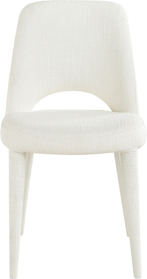 Veda Cream Fabric Upholstered Dining Chair, 2-Piece