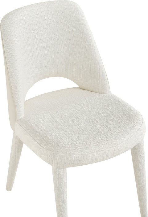 Veda Cream Fabric Upholstered Dining Chair, 2-Piece