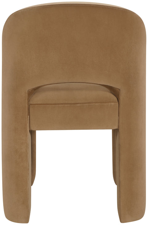Solenne Saddle Velvet Performance Fabric Upholstered Dining Chair, 2-Piece
