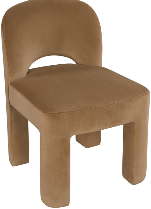 Solenne Saddle Velvet Performance Fabric Upholstered Dining Chair, 2-Piece
