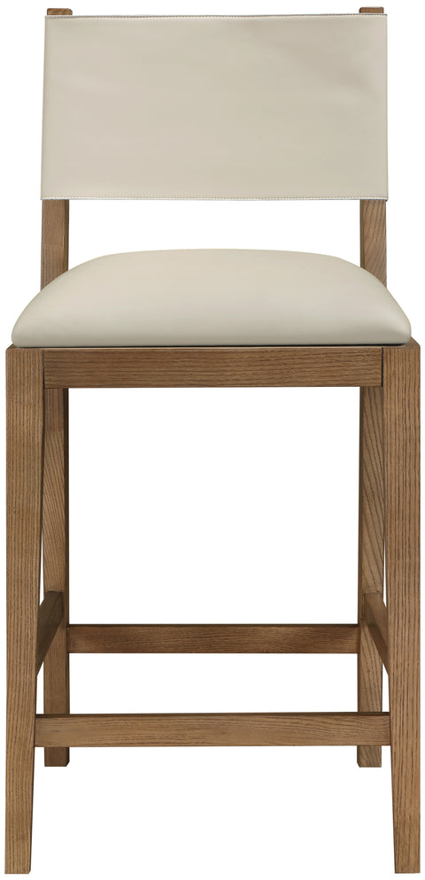Mira Beige Vegan Leather Counter Stool, 1 Piece