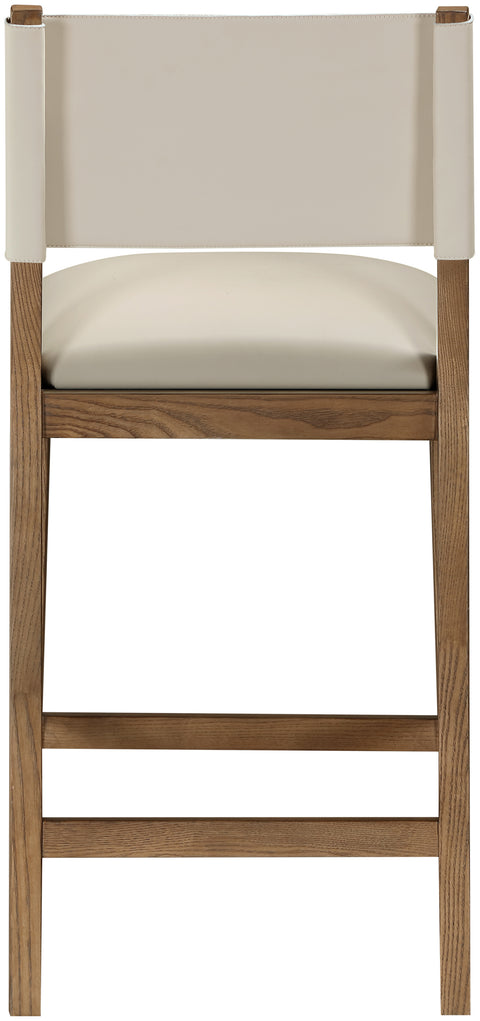 Mira Beige Vegan Leather Counter Stool, 1 Piece