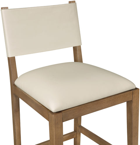 Mira Beige Vegan Leather Counter Stool, 1 Piece
