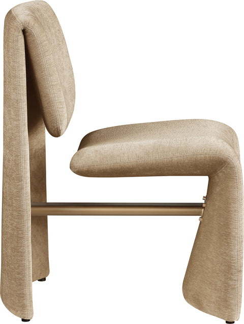 Kellan Beige Fabric Upholstered Dining Chair, 2-Piece