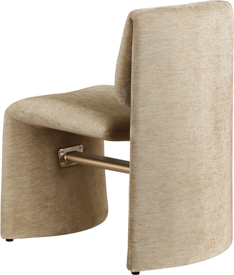 Kellan Beige Fabric Upholstered Dining Chair, 2-Piece
