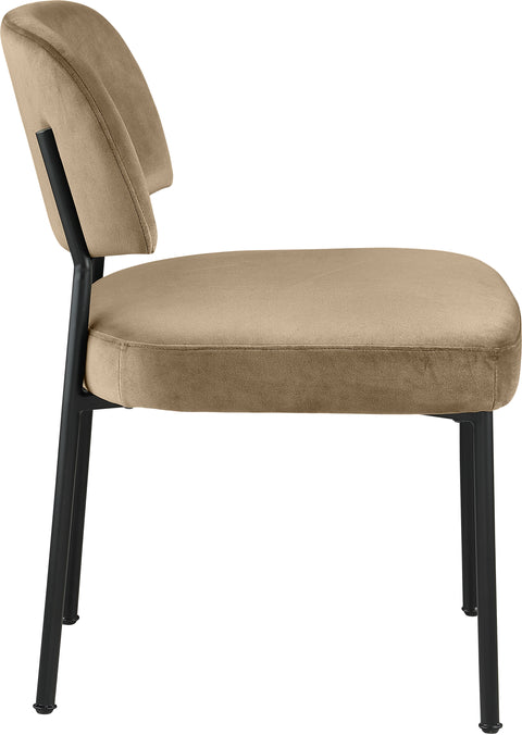 Arden Beige Performance Fabric Upholstered Dining Chair, 2-Piece