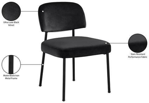Arden Black Performance Fabric Upholstered Dining Chair, 2-Piece