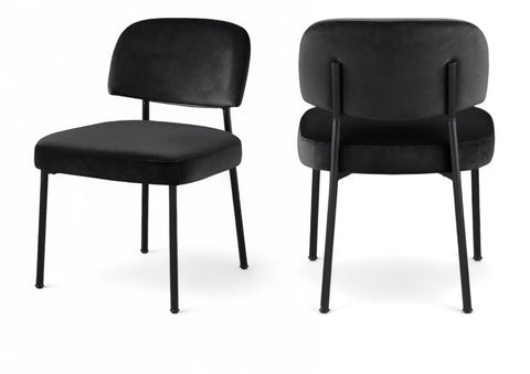 Arden Black Performance Fabric Upholstered Dining Chair, 2-Piece