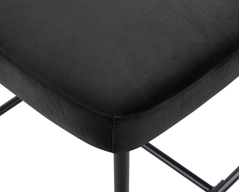 Arden Black Performance Fabric Upholstered Counter Stool, 2-Piece