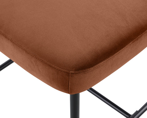 Arden Cognac Performance Fabric Upholstered Counter Stool, 2-Piece