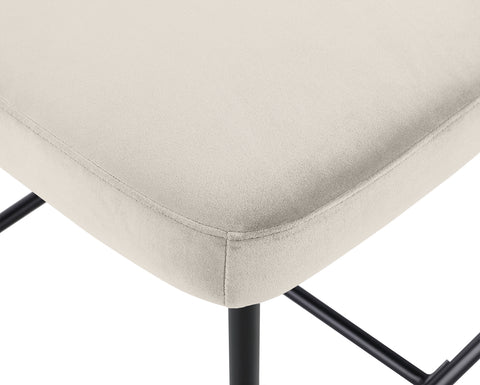 Arden Cream Performance Fabric Upholstered Counter Stool, 2-Piece