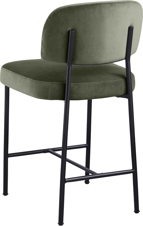 Arden Green Performance Fabric Upholstered Counter Stool, 2-Piece