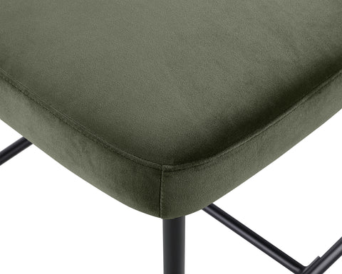 Arden Green Performance Fabric Upholstered Counter Stool, 2-Piece