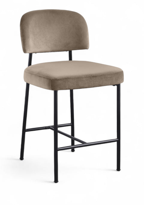 Arden Taupe Performance Fabric Upholstered Counter Stool, 2-Piece
