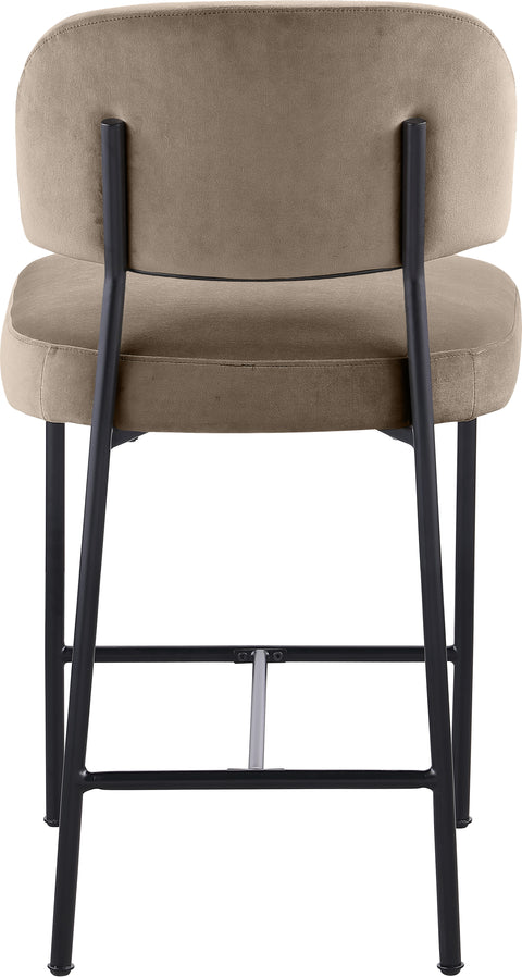 Arden Taupe Performance Fabric Upholstered Counter Stool, 2-Piece