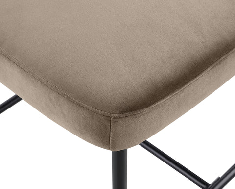Arden Taupe Performance Fabric Upholstered Counter Stool, 2-Piece