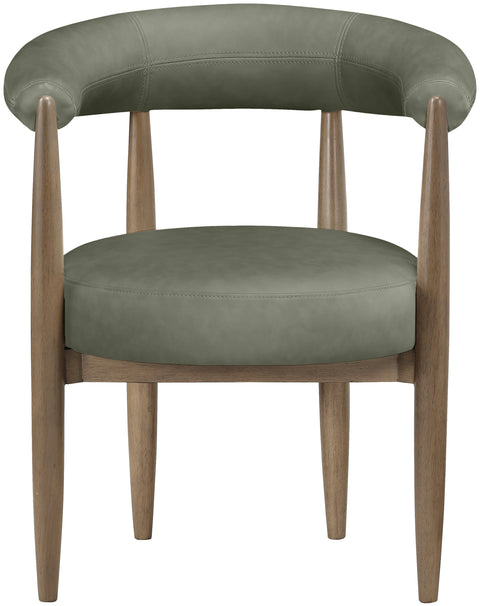 Linden Green Vegan Leather Upholstered Dining Chair, 2-Piece